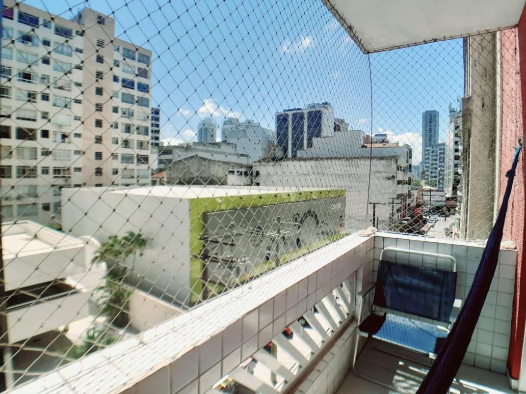 Apartamento Vento E Mar - 2 Quartos Com Sacada Na Quadra Da Praia Do Gonzaga Santos  Exteriör bild