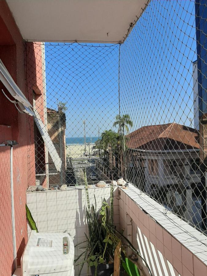 Apartamento Vento E Mar - 2 Quartos Com Sacada Na Quadra Da Praia Do Gonzaga Santos  Exteriör bild